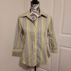 Eddie Bauer wrinkle resistant‎ 3/4 sleeve button up shirt